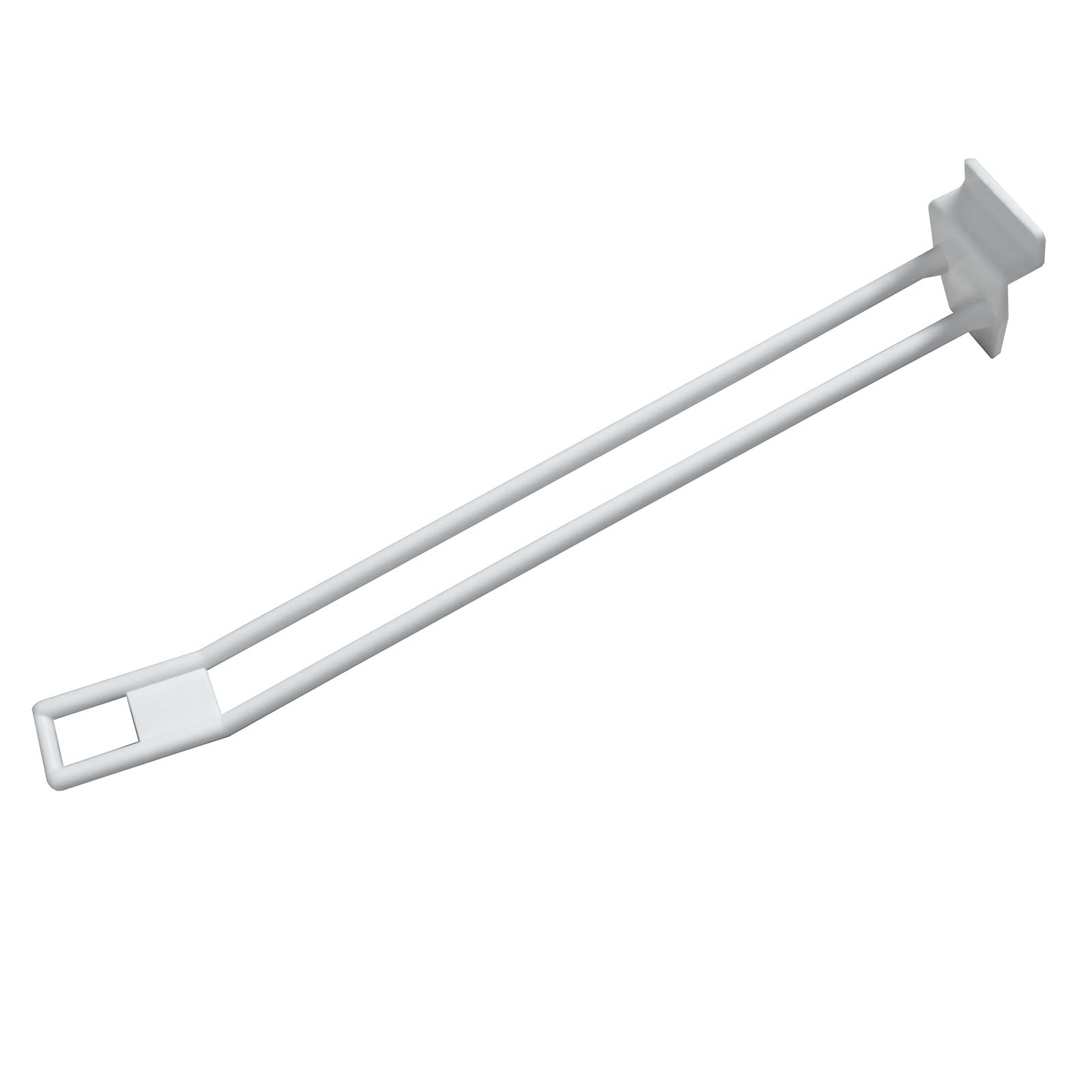 Slatwall Hooks 200mm / 8inch Euro Retail Shop Hooks in White (EURO60)
