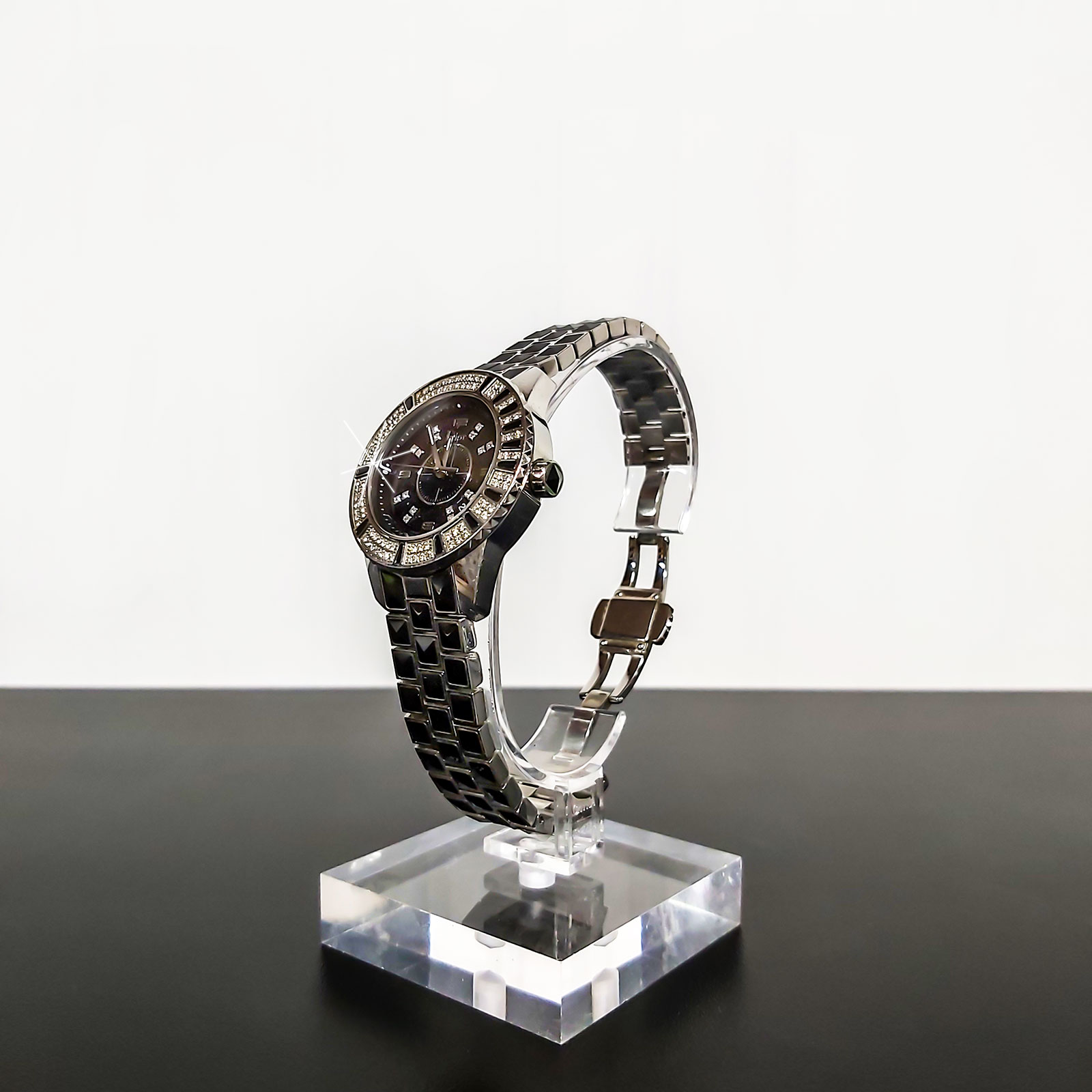 Watch Display - Solid Clear Acrylic Base - Single Watch Display (G104)