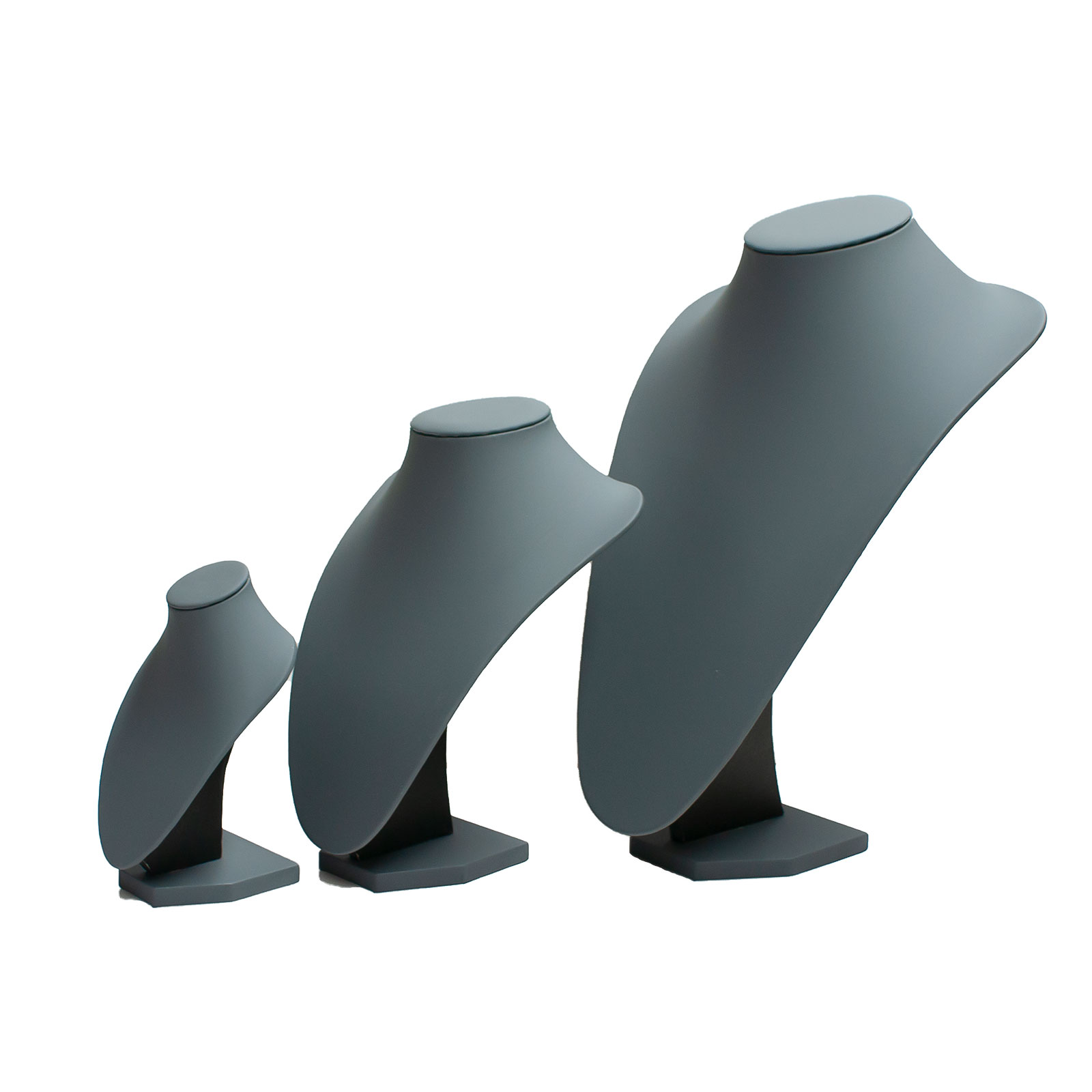 Dark Grey Leatherette Busts