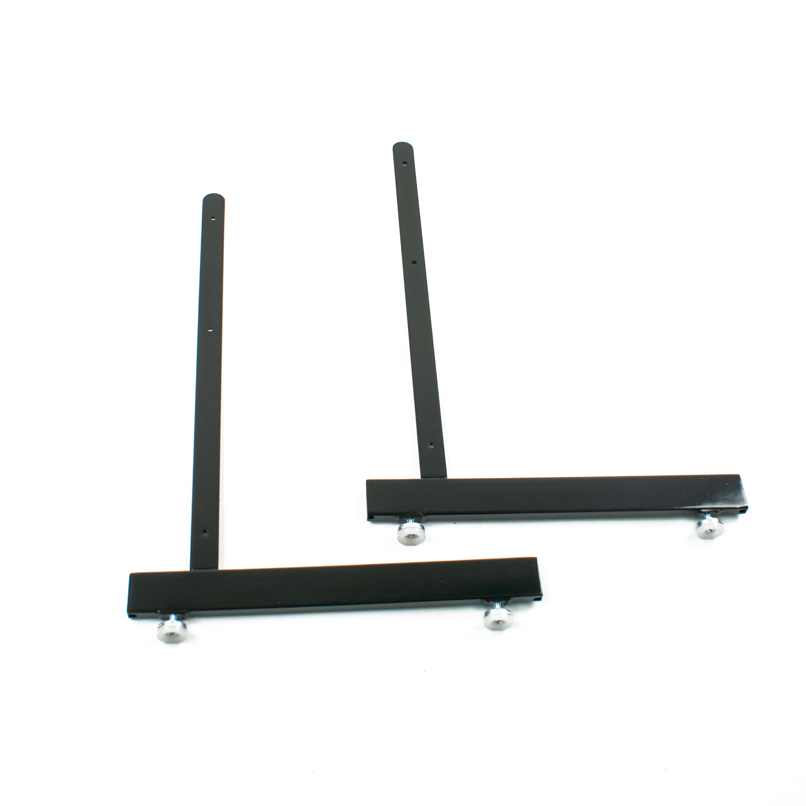 Grid L Shape Legs For Gridwall Display in Chrome Adjustable Feet (J21)