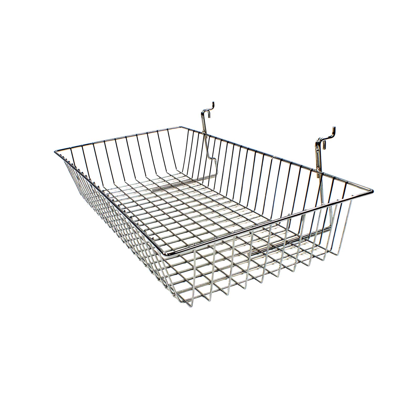 Wire Basket For Slatwall, Gridwall & Mesh Display 609mm Wide (J83)