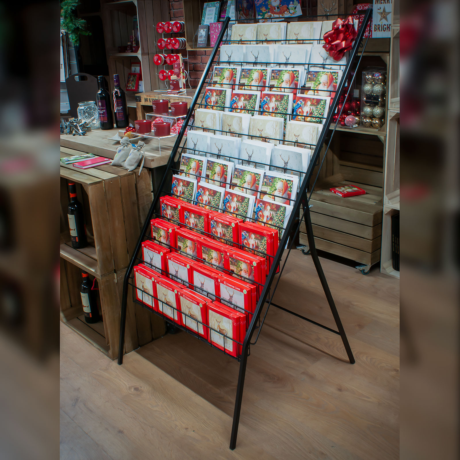 Display Rack - 12 Tier Floor Standing in Black for Cards, Magazines ...