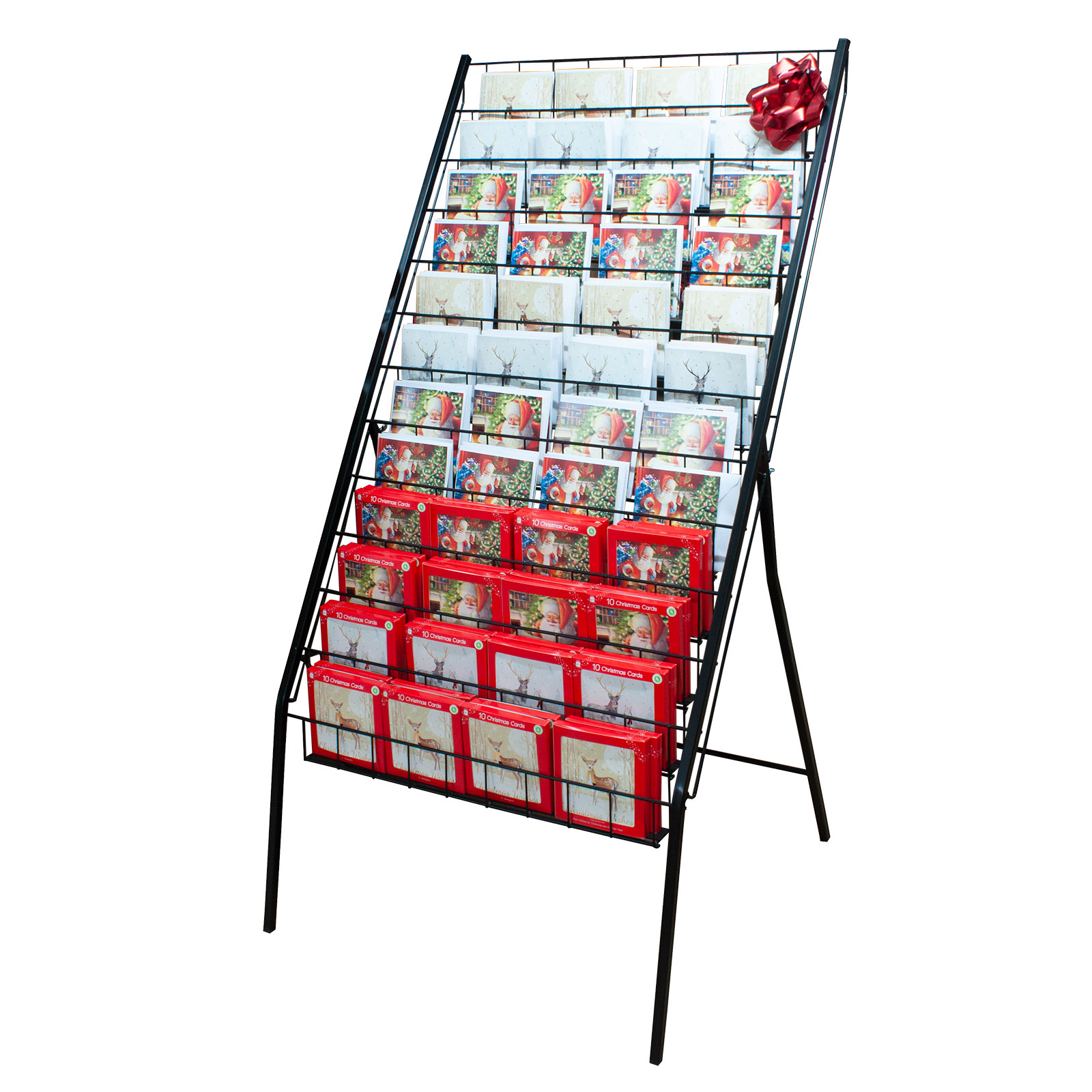 Display Rack - 12 Tier Floor Standing in Black for Cards, Magazines ...