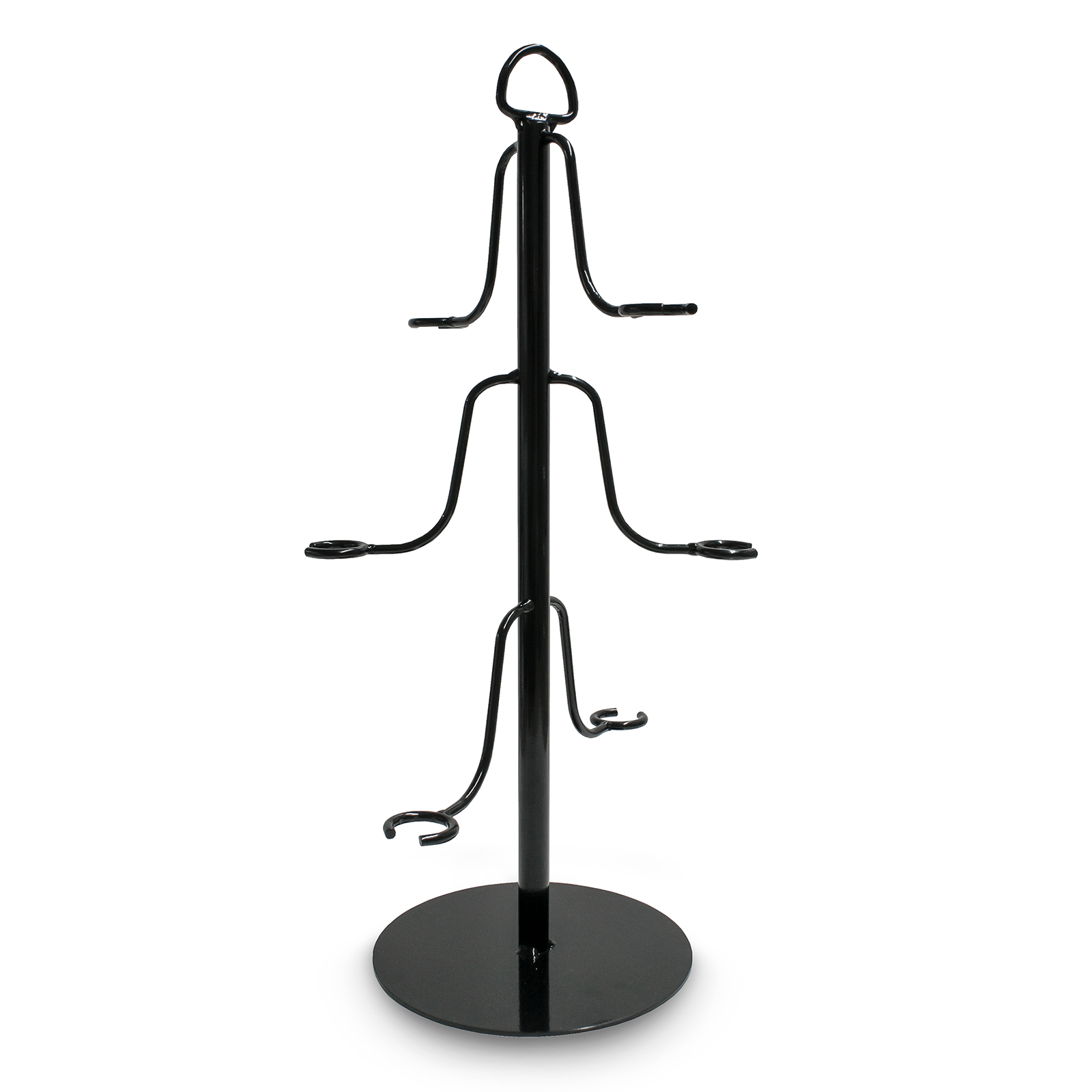 Cocktail & Gin Glass Tree in Black Holds 6 Glasses (K150)