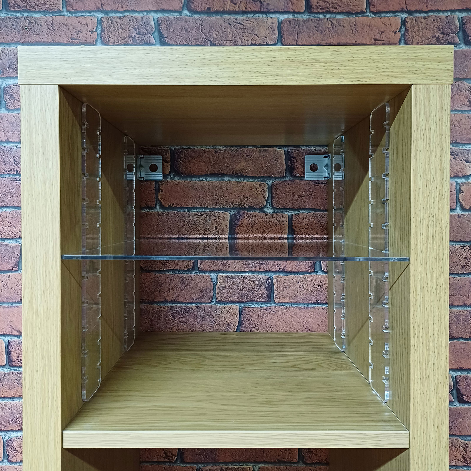 Acrylic Shelf Inserts With Brackets for Ikea Kallax Clear