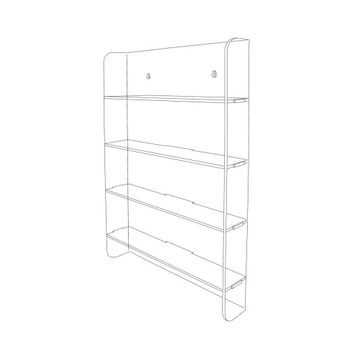 Wall Mounted Shelf Display for Nail Polish, Models & Ornaments (DS67/C)