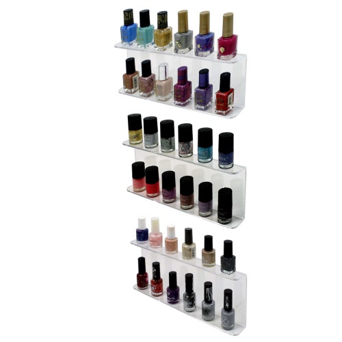 Acrylic Nail Varnish Display Wall Mounted Shelf (DS68)