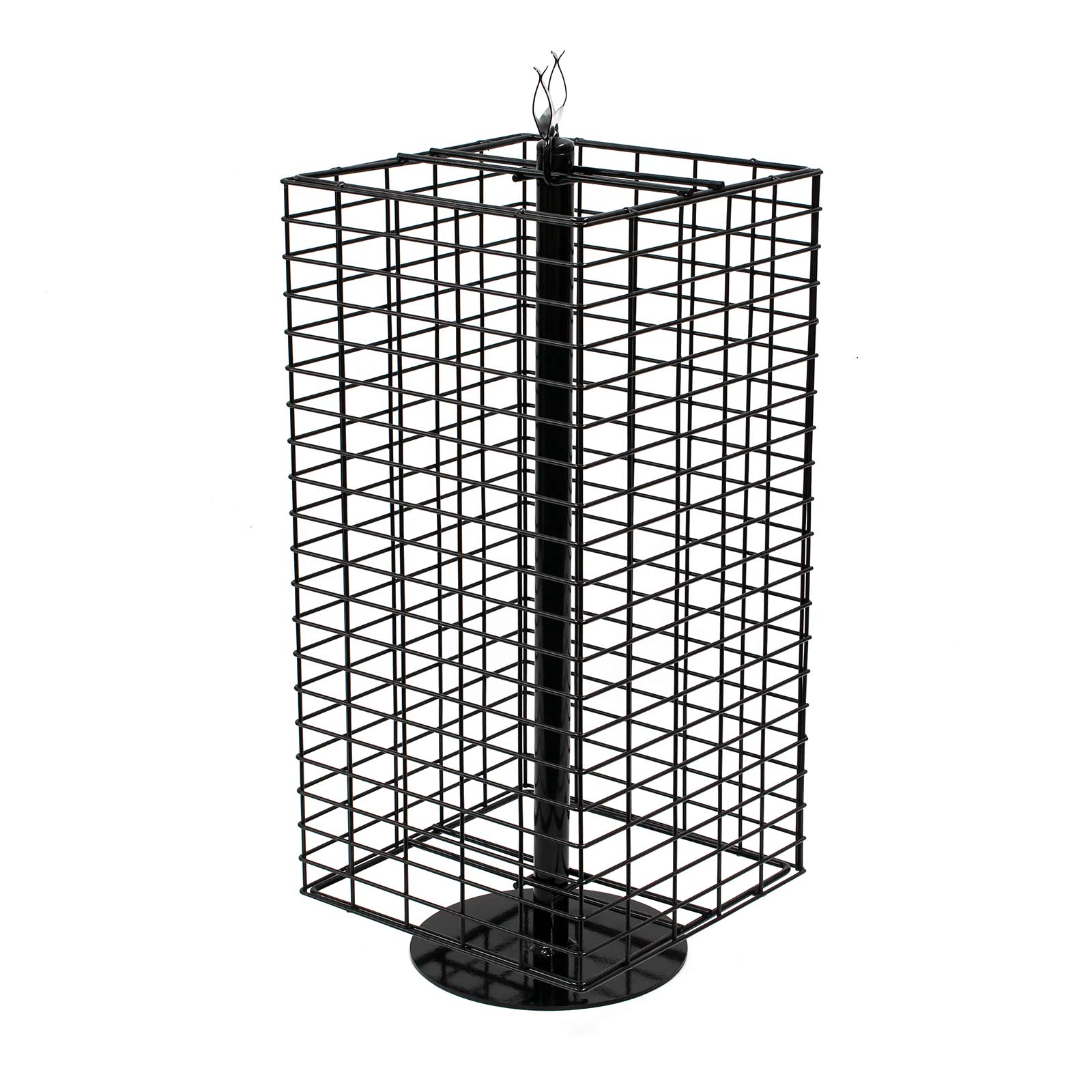Rotary Mesh Counter Stand 4 Sides With Header in 3 Colours (K71)