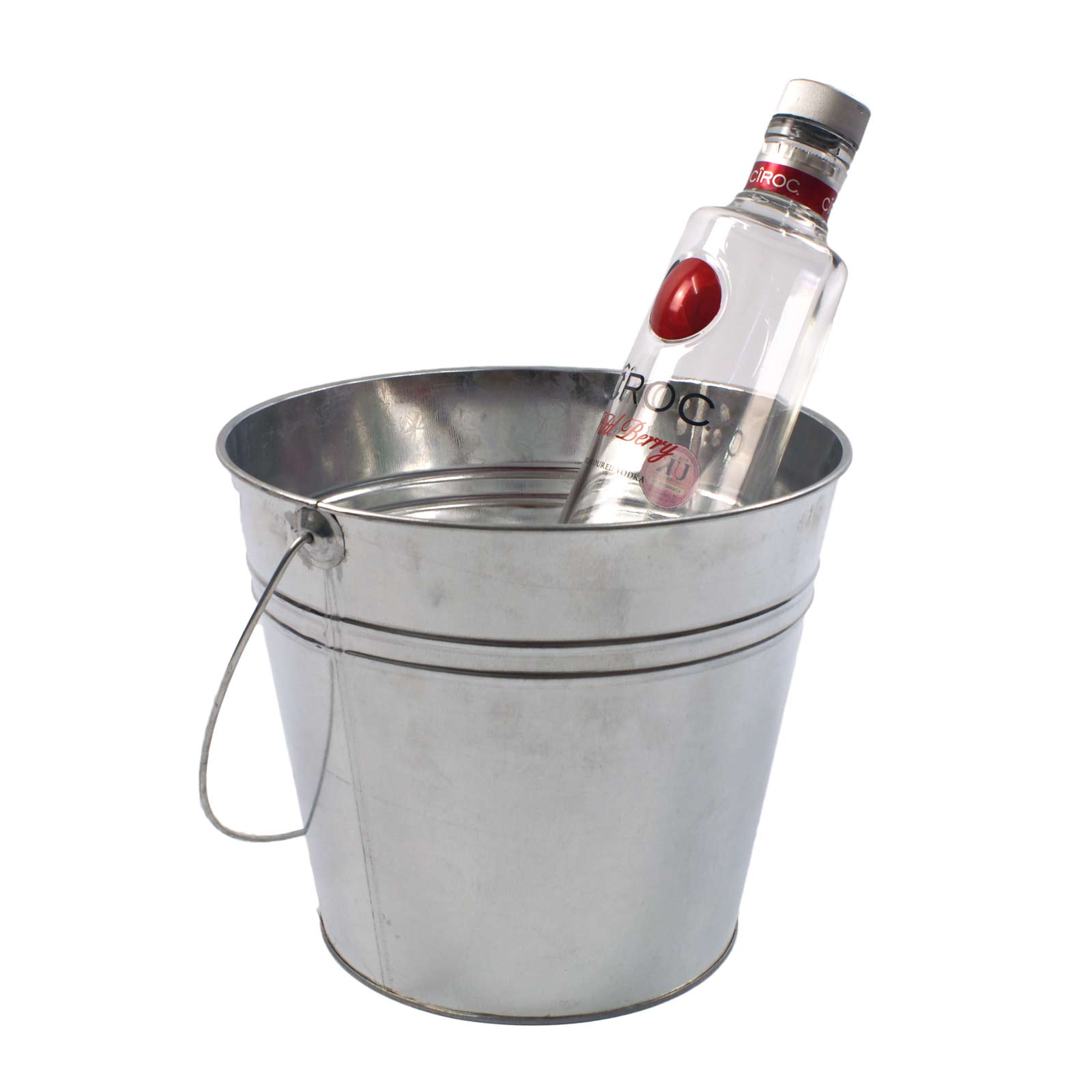 Galvanised Bucket for Drinks, Ice, or Flower Display 220mm Dia. (ZB1)
