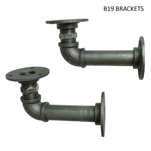 Brackets Required:: WALL 3/4 Inch Pipe Brackets - Pair (B19)