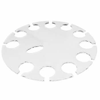 11 Hole Acrylic Champagne Flute Serving Tray With Handle - Catering (DS94)