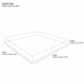 Size: 100mm x 100mm x 10mm  (DS/G7100)