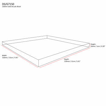 Size: 150mm x 150mm x 10mm (DS/G7150)