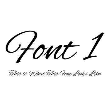 Personalisation Required?: Font 1