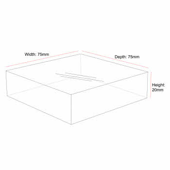 Size: 75mm x 75mm (G89)