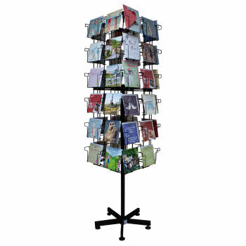 K58 7x7 48 Pocket Rotating Floor Card Stand